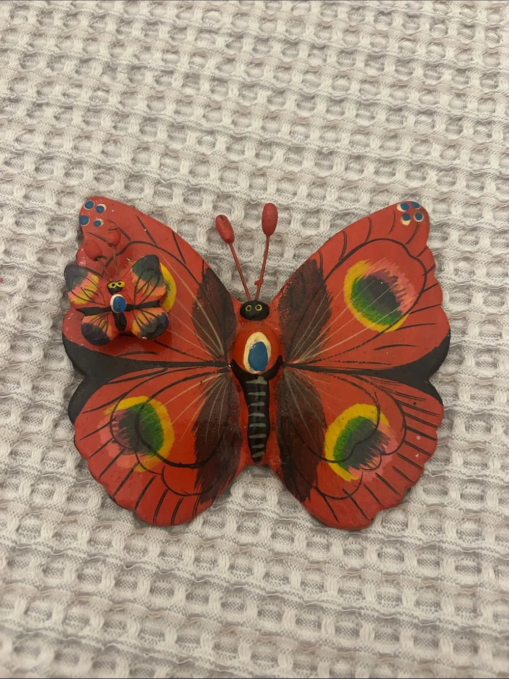 Vintage Chalkware Butterfly wall Hanging 60-70’s Era